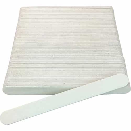 White Smoke Manicure 5" White Mini Nail File 180/180 - 50 pcs
