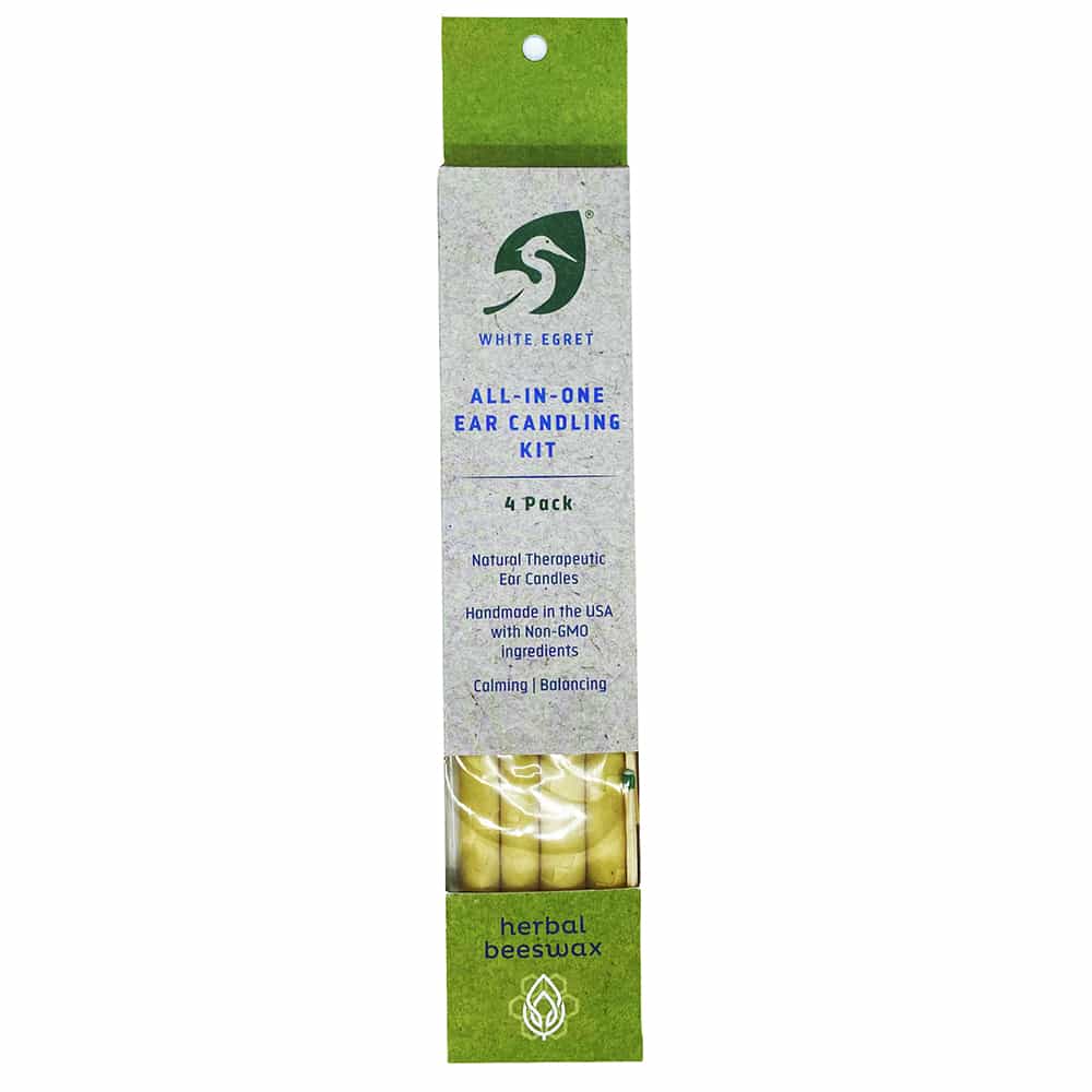 White Egret Herbal Beeswax Candles 1/2", 4Pk HBE4PK