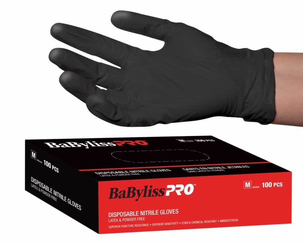 White Smoke BaBylissPRO Disp. Nitrile Gloves 100pcsBK/S BESNITSMUCC34395