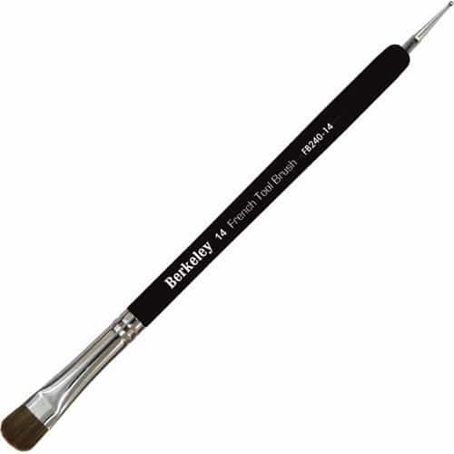 White Smoke Berkeley 14 French Tool Brush Black Handle - FB240BK-14