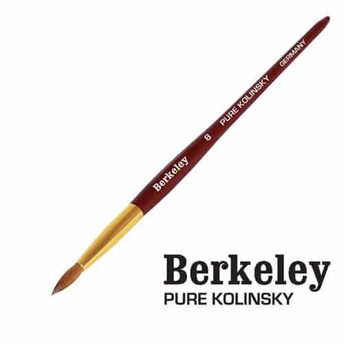 Berkeley Pure Kolinsky Brush 6S Redwood/Gold