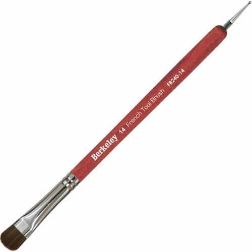 White Smoke Berkeley 14 French Tool Brush Redwood Handle - FB240RE-14