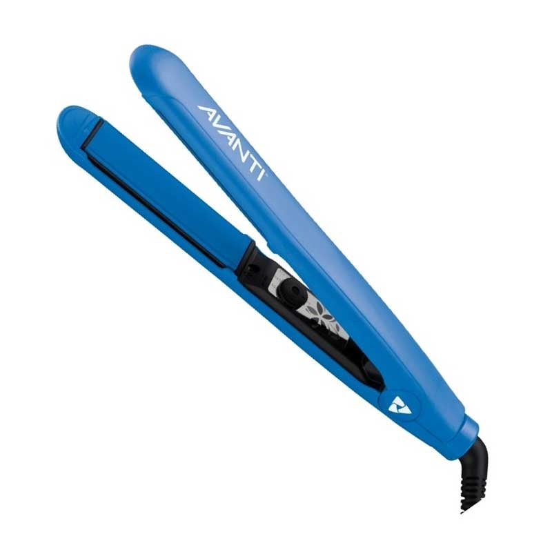 White Smoke Avanti  Flat Iron Titanium Ceramic  Blue Mini