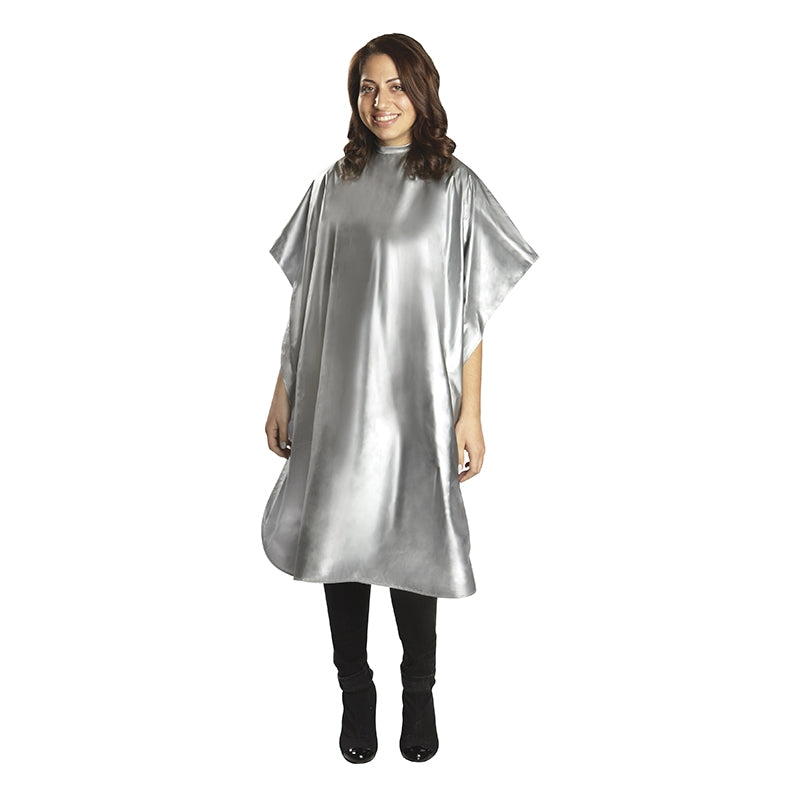 White Smoke BaBylissPRO  Soft Vinyl Cape  36x56  Silver