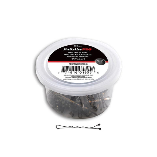 White Smoke BaBylissPRO  1 5/8 Mini Crimped  Black  100pcs