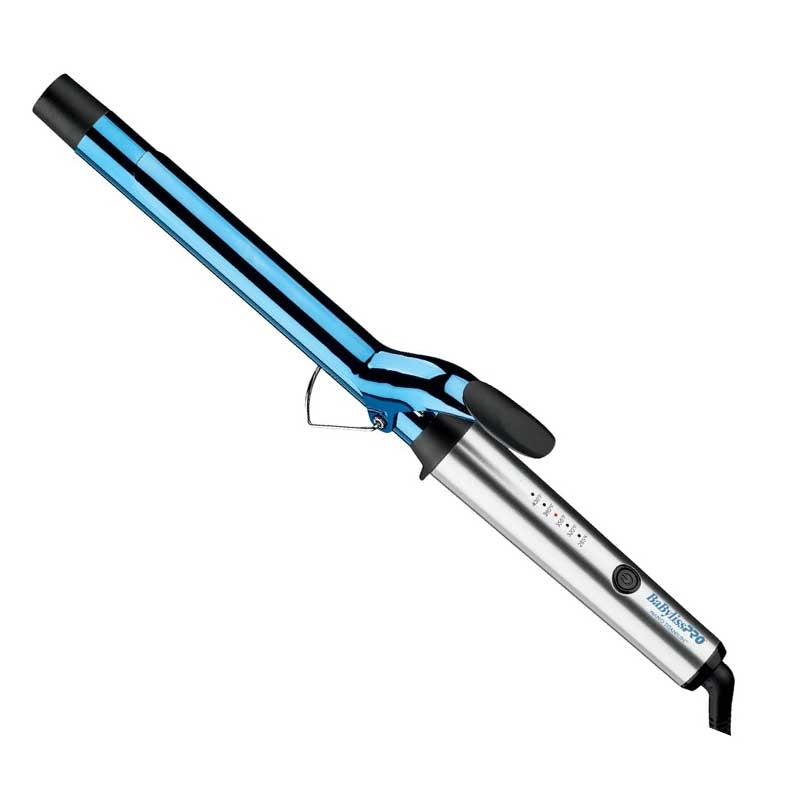 White Smoke BaBylissPRO  Nano Titanium Curling Iron XL  1in