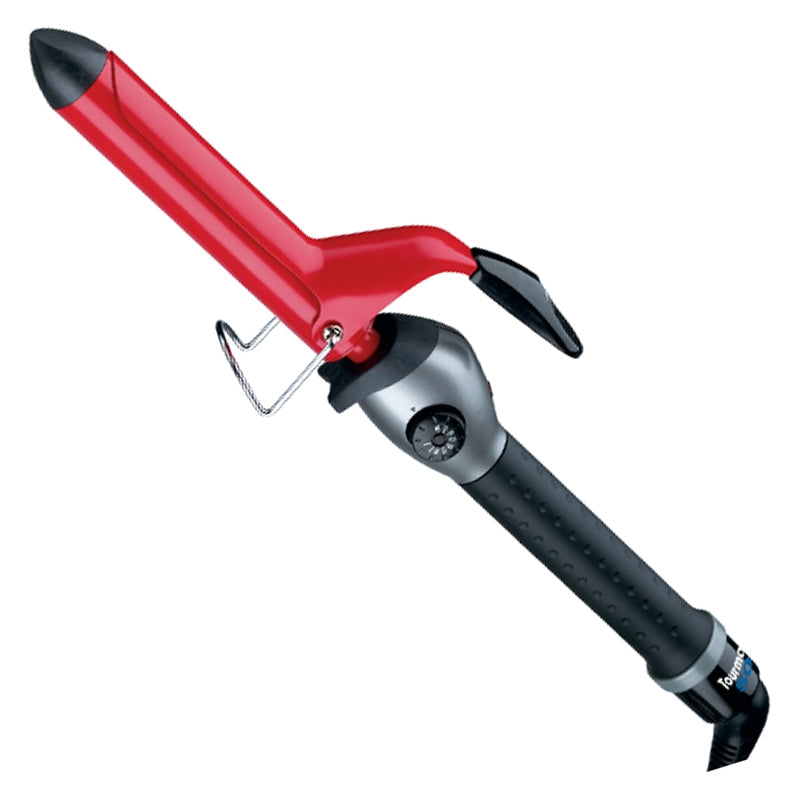 White Smoke BaBylissPRO  Tourmaline Spring Curling Iron  1 1/2in