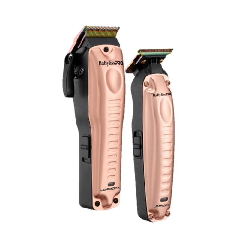 White Smoke BaBylissPRO  LOPROFX Clipper and Trimmer Set  Rose Gold