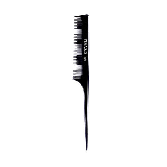 White Smoke Pegasus   Stagger Tooth Pin Tail Comb  8in