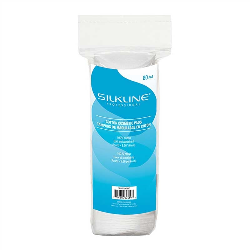 White Smoke Silkline  Round Cosmetic Cotton Pads  80/bag
