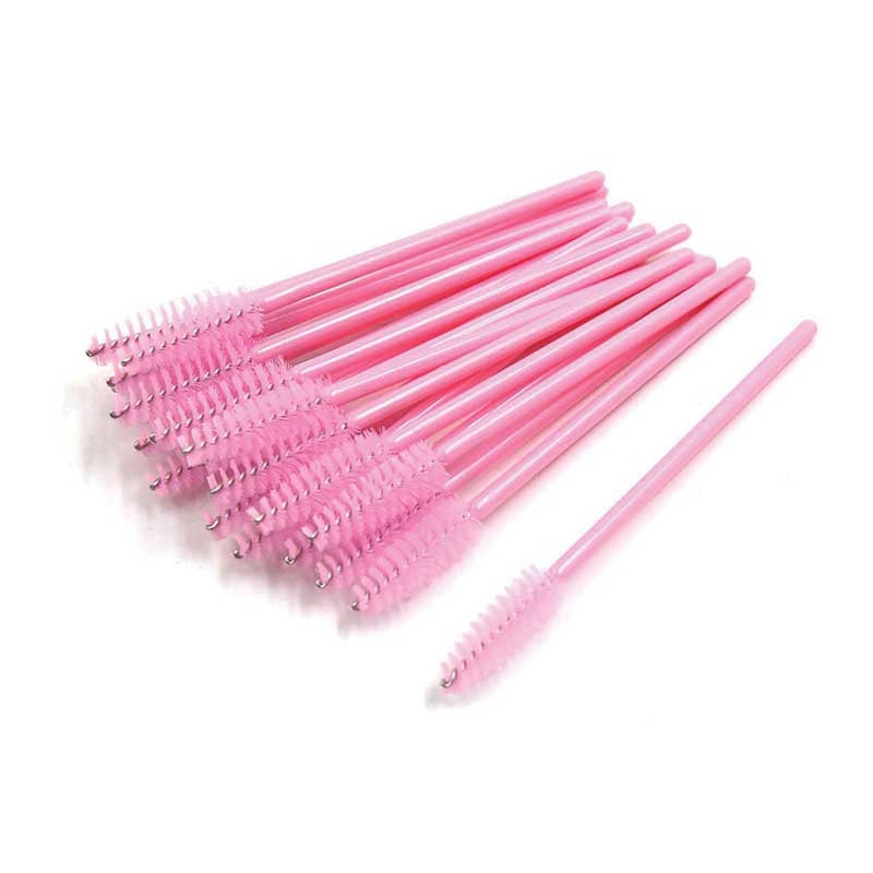 White Smoke Silkline  Disposable Mascara Applicators  Pink