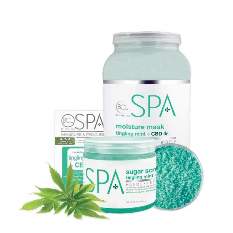 White Smoke BCL Spa  Tingling Mint CBD Salt Soak  16oz