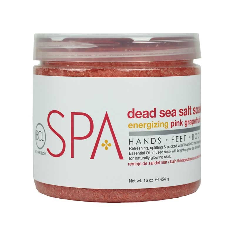 Light Gray BCL Spa  Pink Grapefruit Salt Soak  16oz
