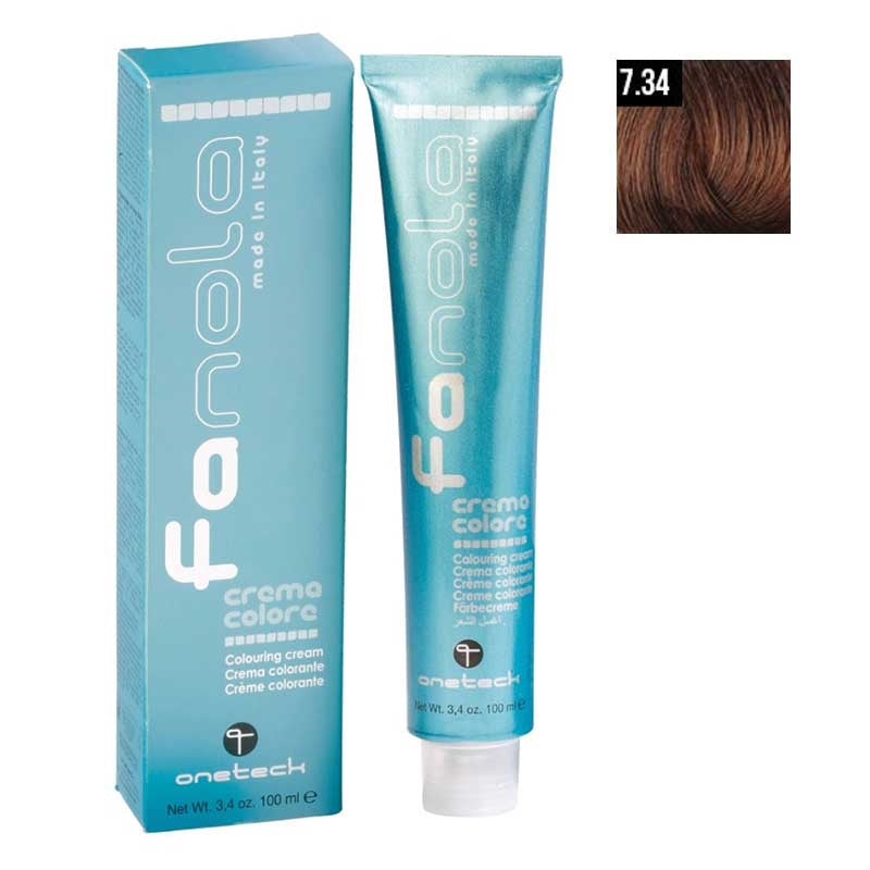 White Smoke Fanola  7.34 Golden Copper Medium Blonde  100ml