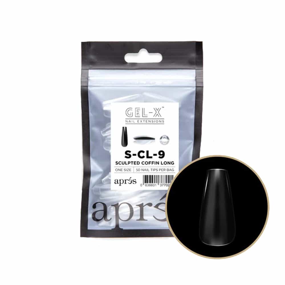 White Smoke Apres Gel-X Individual Tips Sculpted Coffin Long 50PK SCL9