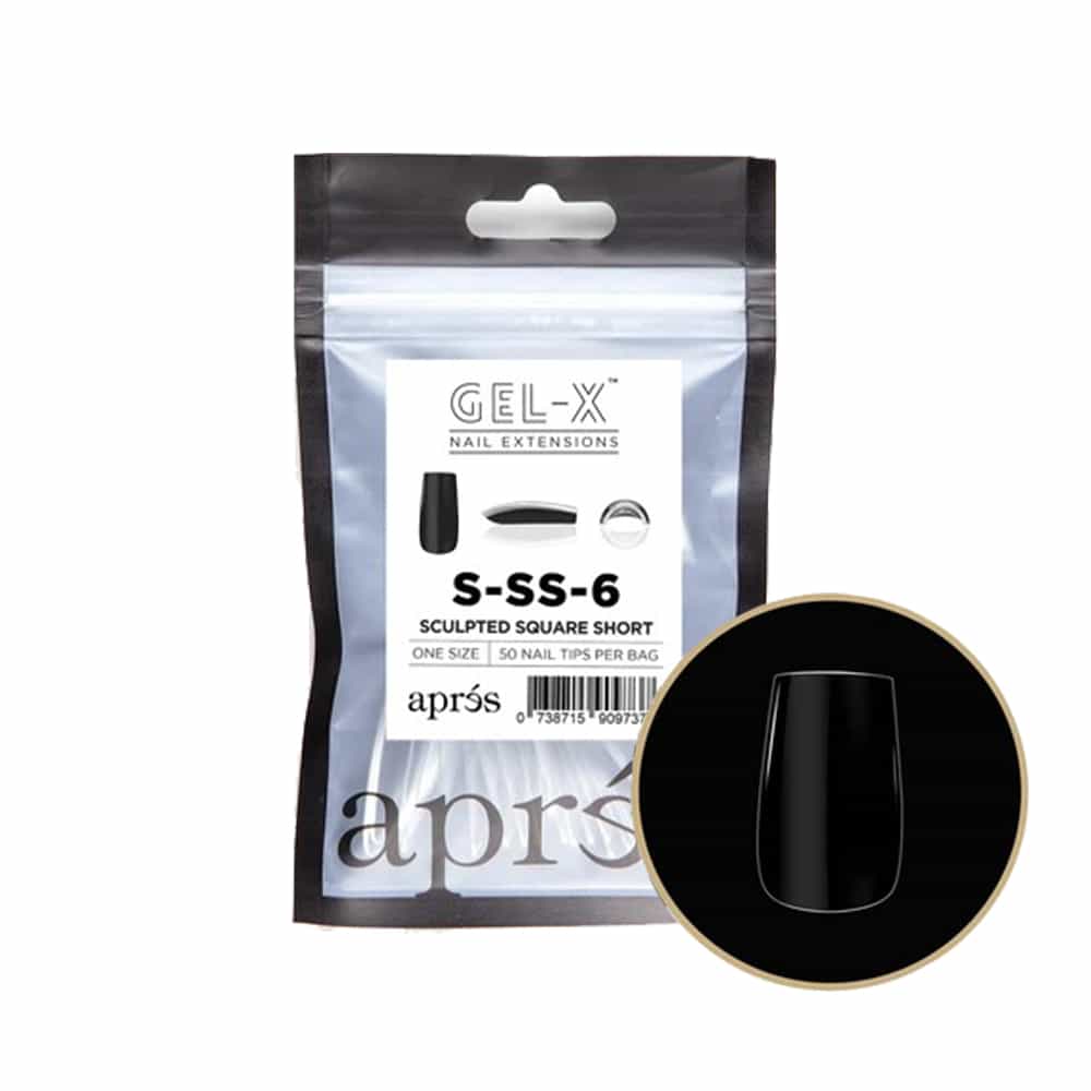 White Smoke Apres Gel-X Individual Tips Sculpted Square Short 50PK SSS6