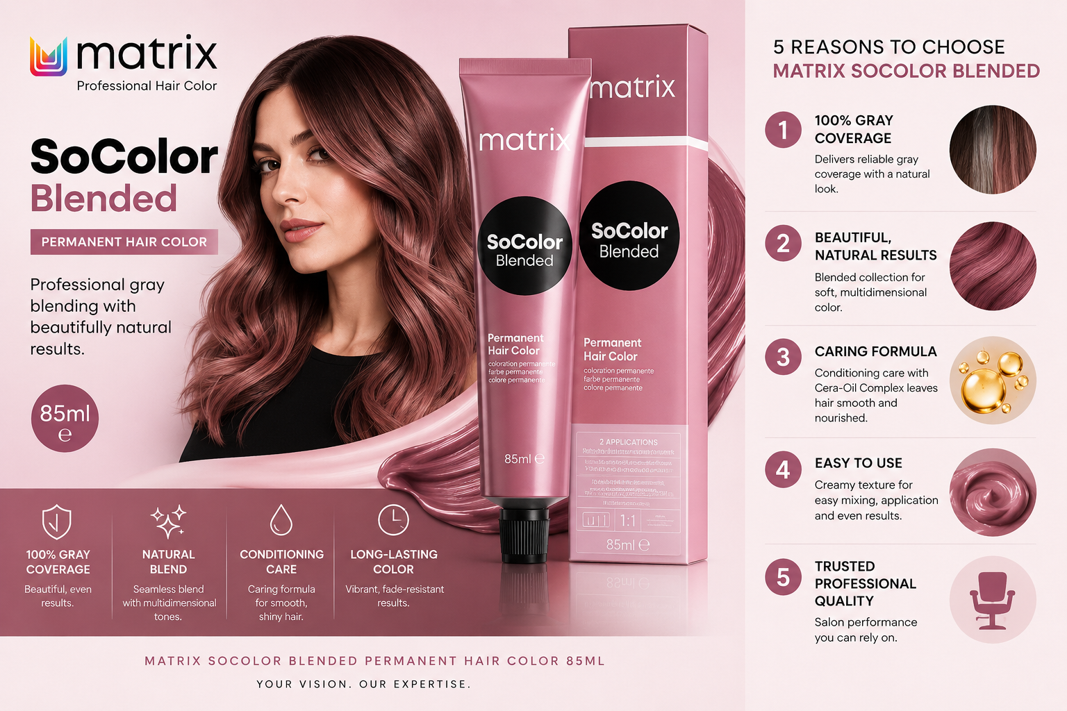 Matrix SoColor Blended Permanent Hair Color 85ml