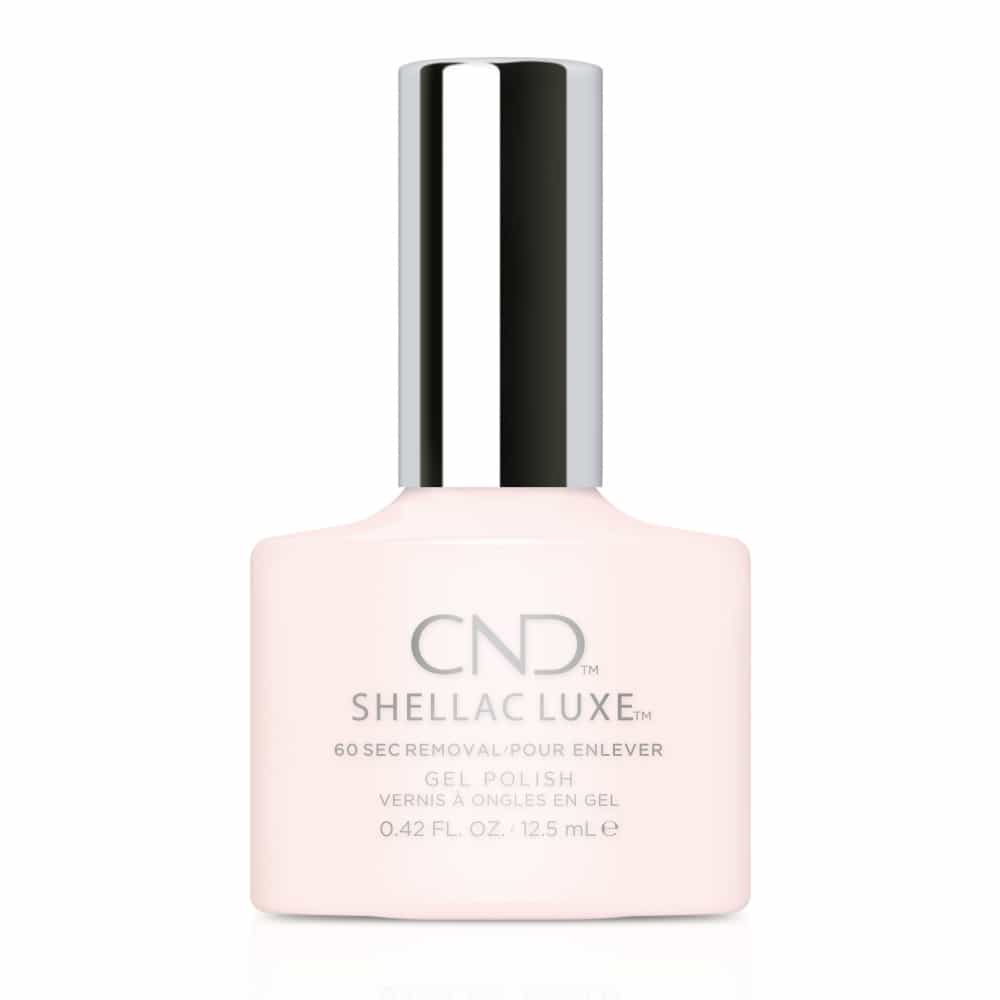 White Smoke CND Shellac Luxe Satin Slippers 0.42 fl oz