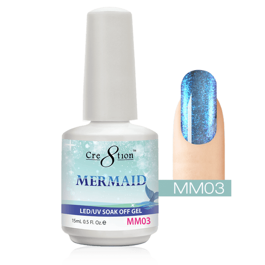 Black Cre8tion Mermaid LED/UV Soak Off Gel 0.5 fl oz/15ml - MM03