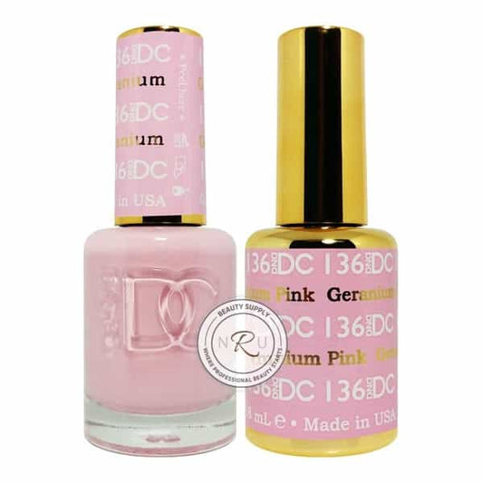 White Smoke Daisy Soak Off Gel - Geranium Pink - DC136