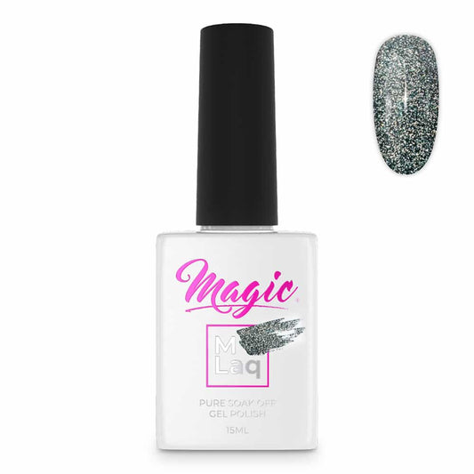 White Smoke Magic Gel Polish MLaq Reflections Teal -
