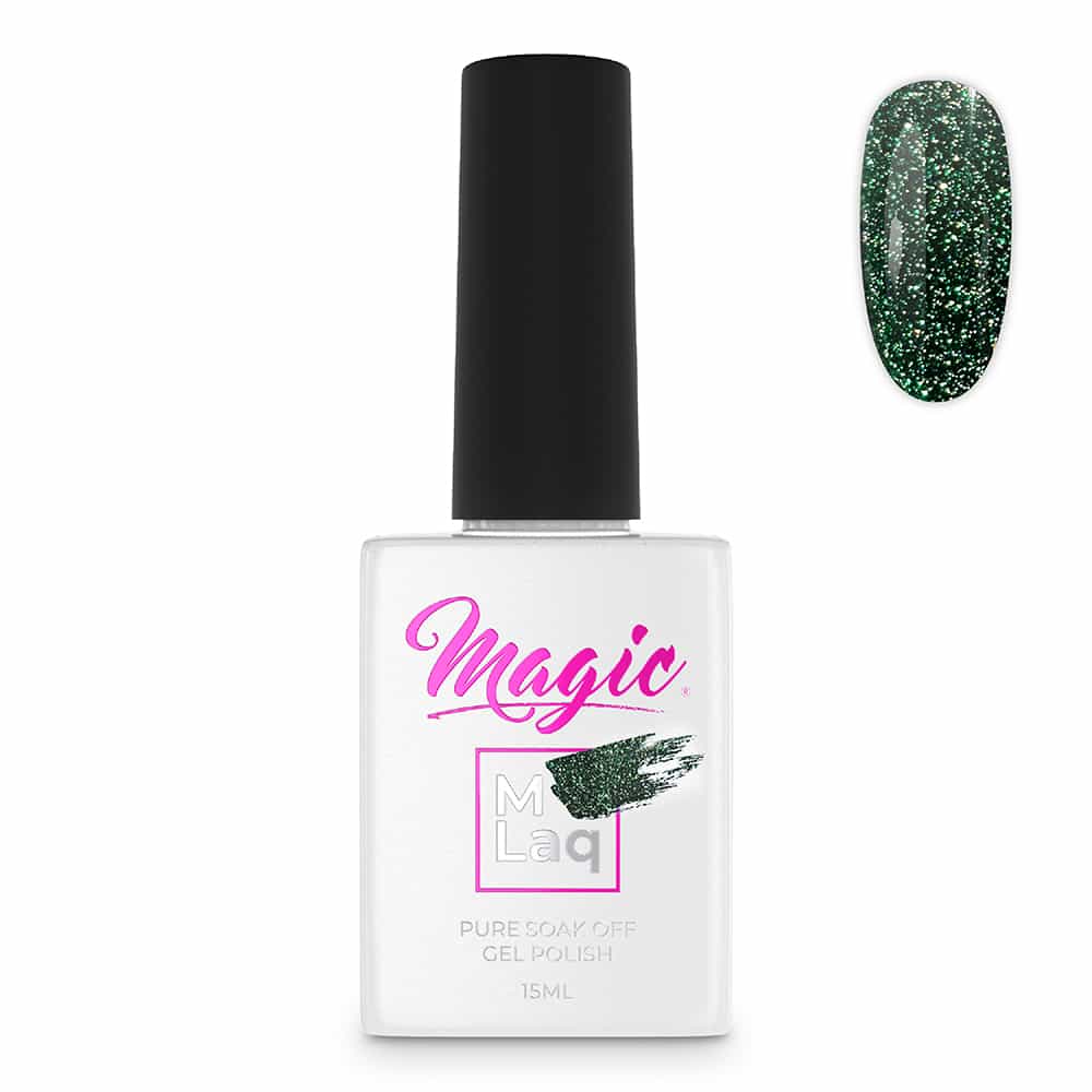 White Smoke Magic Gel Polish MLaq Reflections Green -