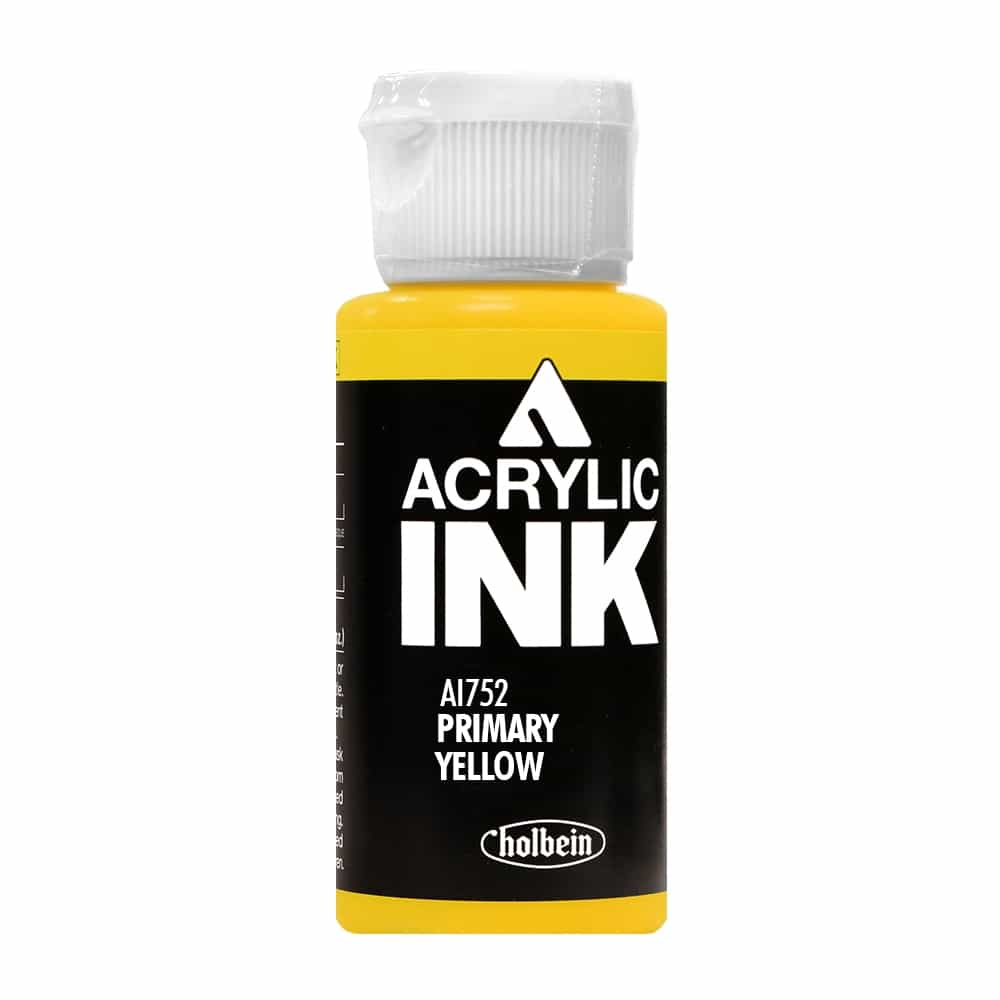 Black Holbein Acrylic Ink Primary Yellow AI752B