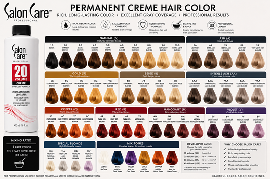 White Smoke Salon Care 20 Volume Creme Developer, Uniform Lift, Easy to Handle Cream Consistency, Stabilized Formula, 4 Ounce