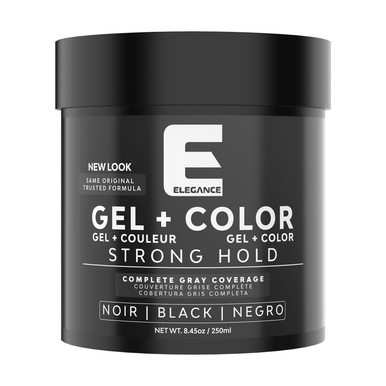 Elegance Hair Styling Gel Plus Color - Black 8.4 fl. oz.