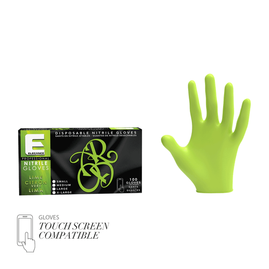 Elegance Professional Lime Nitrile Gloves  X-Large X-Large