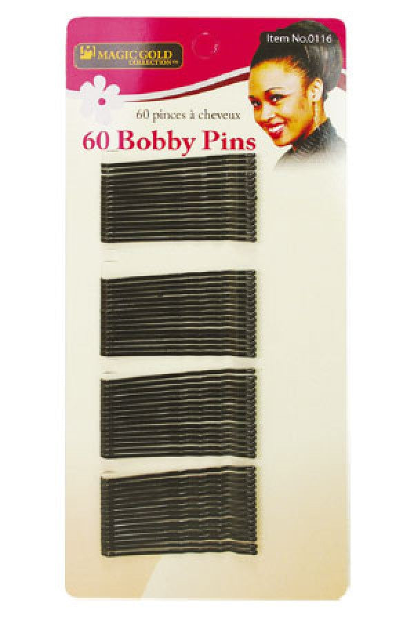 Magic Gold-0116 60 Bobby Pins (Black) -dz