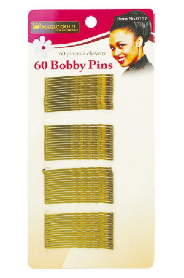 Magic Gold-0117 60 Bobby Pins (Gold) -dz