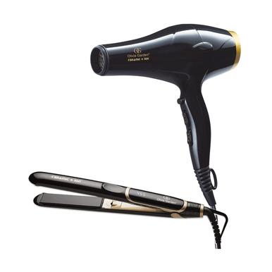 Olivia Garden Ceramic+Ion Hair Dryer, Flat Iron