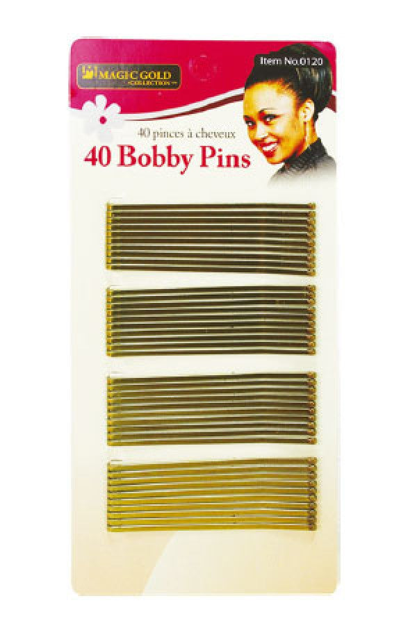 Magic Gold-0120 40 Bobby Pins (Gold) -dz