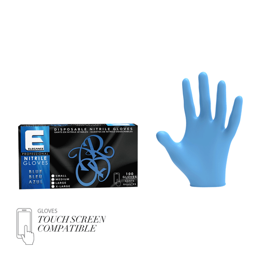 Elegance Professional Blue Nitrile Gloves - Small Small