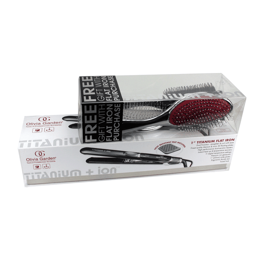 Olivia Garden Professional Titanium+Ion Flat Iron with Free Gift