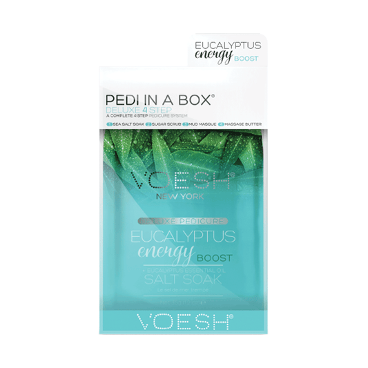 Voesh Deluxe 4 Step Pedi In A Box Eucalyptus Energy Boost 1 Kit