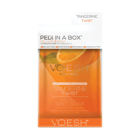 Voesh Deluxe 4-Step Pedi In A Box Tangerine Twist 1 Kit