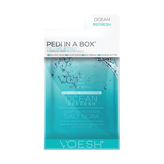 Voesh Deluxe 4-Step Pedi In A Box Ocean Refresh 1 Kit