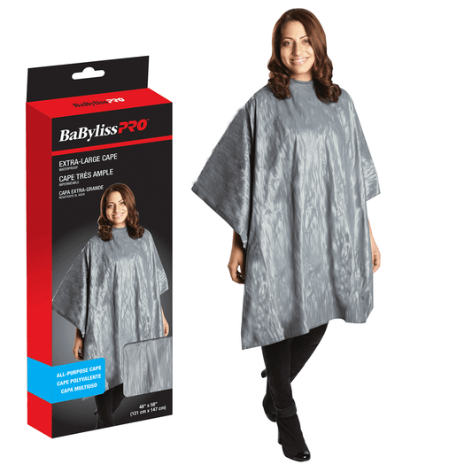 Dannyco Sundries BaByliss Pro - Extra Large All Purpose Waterproof Gray Cape