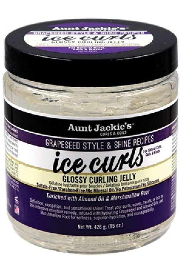 Aunt Jackie's-34  Grapeseed Ice Curls Jelly(15oz)