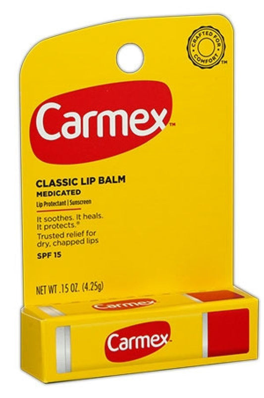 Carmex-3 Stick Lip Balm Original (0.15oz, 12pc/box)