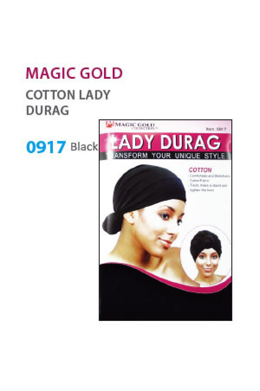 MGC-0917 Lady Durag Cotton Black -dz