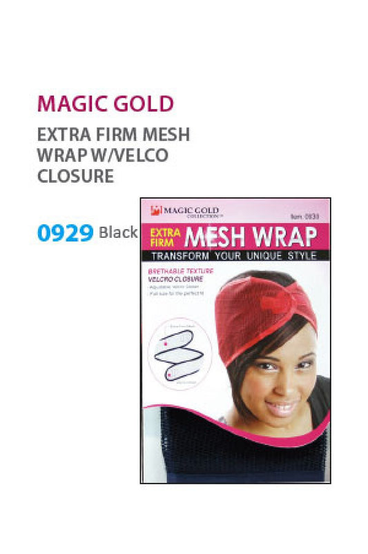 MGC0929 Extra Firm Mesh Wrap Black -dz