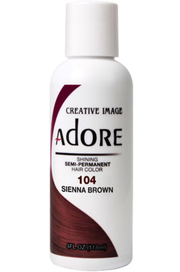 Adore-1 Semi Permanent Hair Color (4 oz)- 104 Sienna Brown