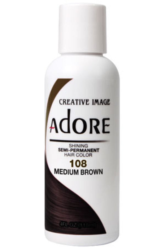 Adore-1 Semi Permanent Hair Color (4 oz)- 108 Medium Brown