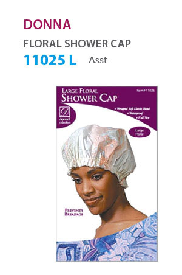 Donna-11025 Large Floral Shower Cap (Assrt) -dz