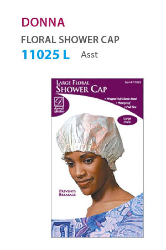 Donna-11025 Large Floral Shower Cap (Assrt) -dz