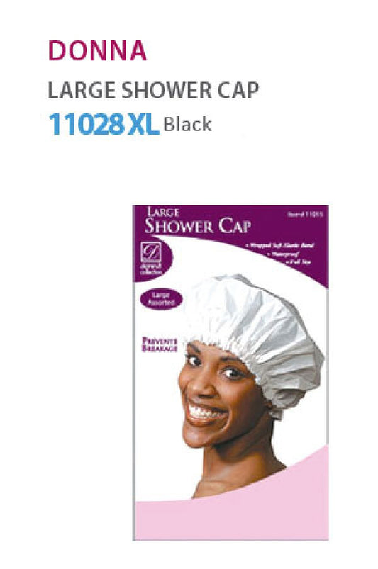 Donna-11028 X-Large Shower Cap (Black) -dz