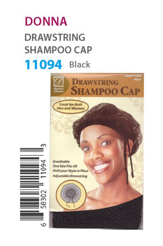 Donna-11094 Drawstring Shampoo Cap (Black) - Dz